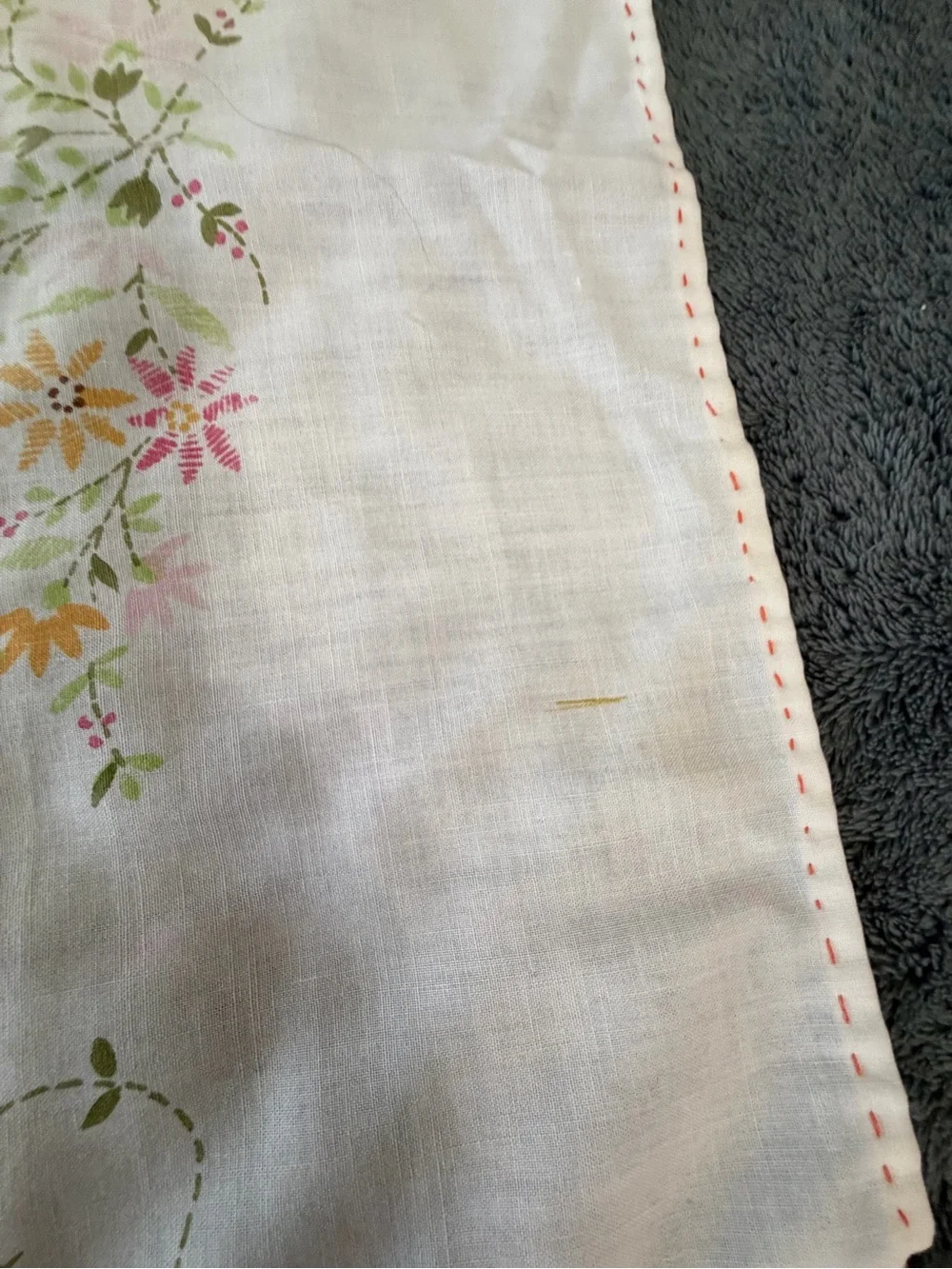 Vintage Floral Table cloth in Pink and Yellow